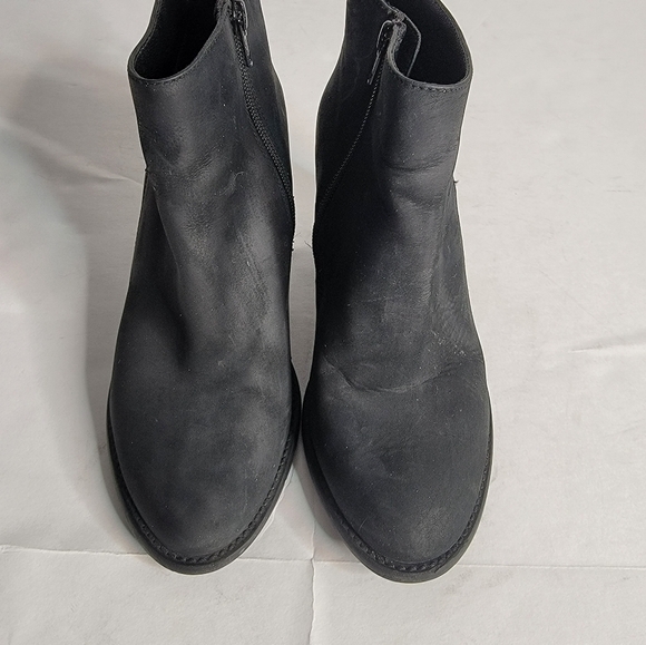 Blondo Nivada Waterproof Booties Sz 9.5 Leather Black Side Zip - Picture 2 of 10